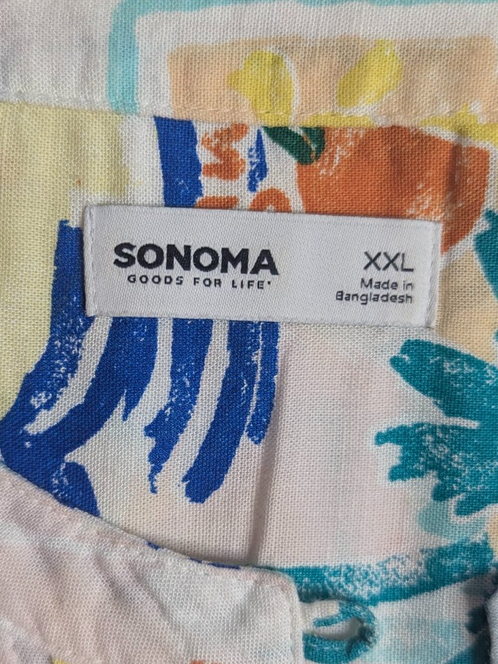 Sonoma Women's Sleeveless Tropical Print Dress, Sixe XXL - Picture 6 of 11